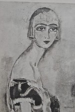 Kees VAN DONGEN :Jeune fille timide, GRAVURE signée, 1925