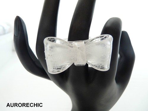 Bague noeud blanche - noeud,