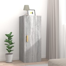 Armoire Murale Gris Béton 34,5x34x90 cm Bois d'Ingénierie Suspendue vidaXL