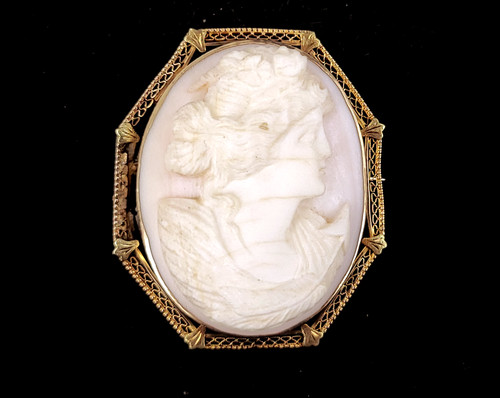 Broche pendentif cameo - broche,