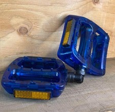 [Nouveau] Fixie vélo cross pédale plate bleu squelette pédale nylon squelette