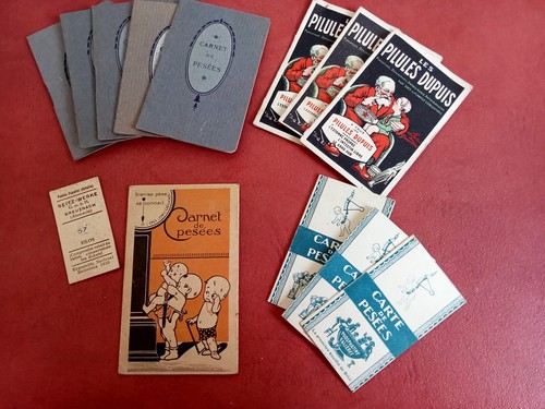 Lot anciens carnets pesées - lot,