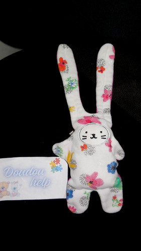 Doudou plat lapin - plat,