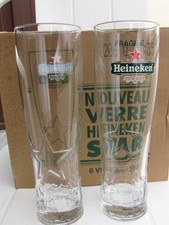 lot de 6 verres à bière Heineken Star 50cl dans leur carton d'origine