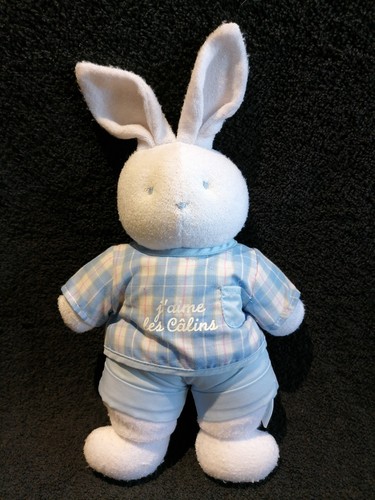 Doudou peluche lapin blanc - ,
