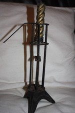 Ancien bougeoir rat de cave fer forgé art populaire