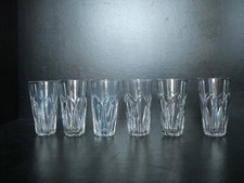 Lot 6 gobelet verre shops basse  cristal taillé Saint ST Louis modèles Camargue