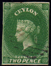 CEYLAN 1857 Victoria 2 pence