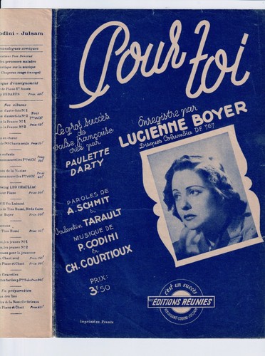 Lucienne boyer 1944 partition - 1944,