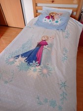 Housse couette + 1 taie oreiller - 1 personne"La Reine des Neiges"