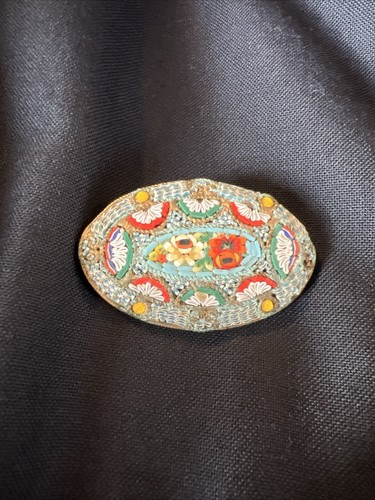 Broche micro mosaïque vintage - broche,