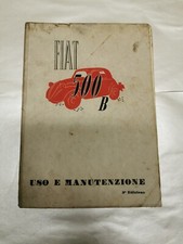 Catalogue Livret Utilisation Della Voiture Et Entretien Fiat 500 B Mickey