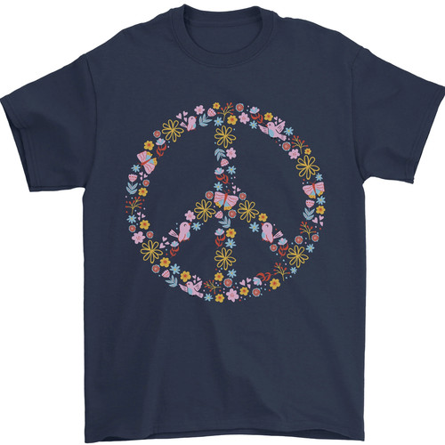 Shirt floral symbole - t-shirt, paix