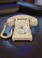 Ancien Téléphone  Ericsson U43 bakélite blanche ☎️ cadran converti box internet 
