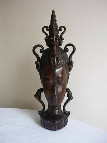 Grande statuette visage femme