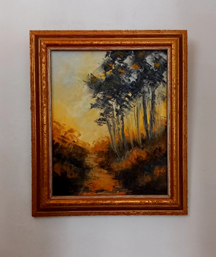 Huile couteau une lueur - au,