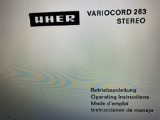 Uher Variocord 263 User Manual