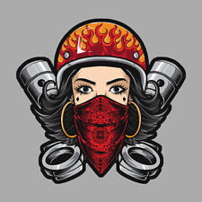 TETE DE MOTARDE BIKER CAFÉ