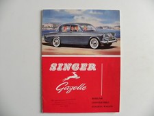 Brochure anglaise SINGER Gazelle berline. convertible. station wagon
