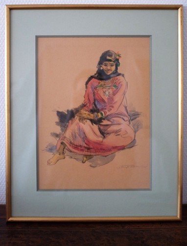 Femme berbère dessin - "femme,