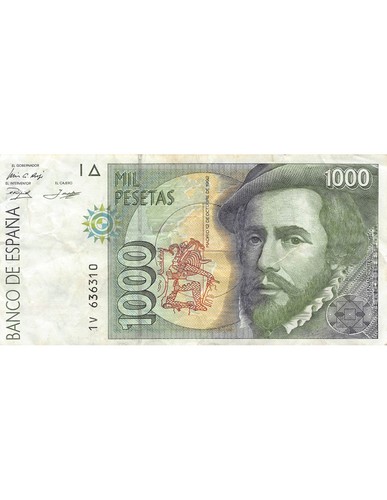 Espagne 1000 pesetas hernan - espagne,