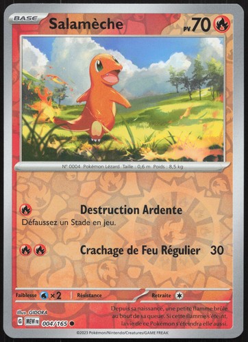Carte pokémon salamèche - carte,