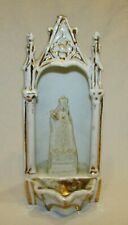 BENITIER TABERNACLE  ANCIEN AVEC  VIERGE PORCELAINE DE PARIS 19ème