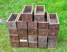 TIROIRS ANCIENS, 22 tiroirs ancien meuble de métier, comptoir ancien, magasin