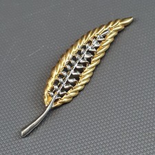 BIJOU - Belle grande broche plaqué or 2 tons #72