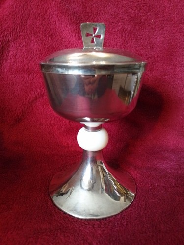 Ancien ciboire metal coupe - ancien, et