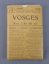 Carte routière TARIDES Les Vosges Est de la France N°6, Début XX ème.