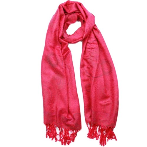 Echarpe pashmina rose vif - pashmina,