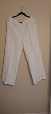 Merona women's size med white linen and rayon slacks