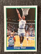 STICKER PANINI DOUG WEST THIMBERWOLVES # 171 BASKETBALL NBA 94-95 OFFICIAL