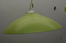 ANCIEN PLAFONNIER SUSPENSION TOLE LUSTRE LAMPE INDUSTRIELLE ABAT JOUR BOUILLOTTE