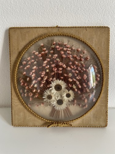 Ancien cadre médaillon verre - ancien,