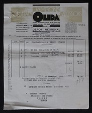Facture PARIS 1937 OLIDA