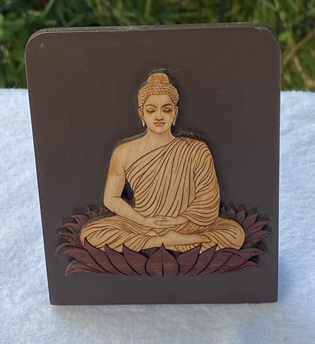Carved wooden buddha - carved,