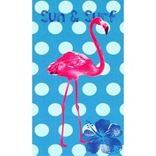 DRAP DE BAIN, SERVIETTE DE PLAGE - FLAMANT ROSE - MICROFIBRE 70X140 cm C.19 20