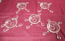 LOT DE 5 BOBECHES EN CRISTAL