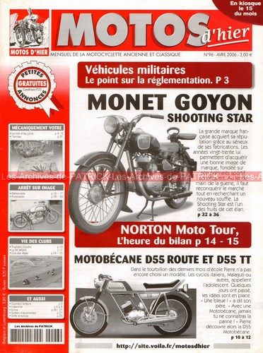 Motos hier monet goyon - d'hier,