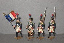 CBG MIGNOT ANCIENS  VERS 1960 Plomb 1/32  4 VOLTIGEURS GARDE IMPERI ALE  N° 06