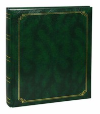 Offre Stock 3X Maxi Album Photo Couverture Simili Cuir Vert -rapidaconsegna