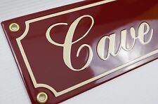 Plaque emaillée CAVE À VIN