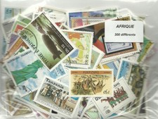 Lot de 300 timbres d'Afrique