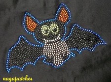 Motif Transfert strass thermocollant hotfix Chauve Souris Halloween DIY
