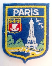 Écusson ancien PARIS France - en feutrine brodée
