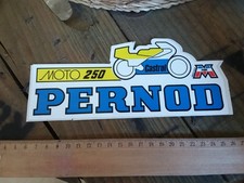 Ancien autocollant moto 250 Écurie  MBK MOTOBECANE CASTROL PERNOD