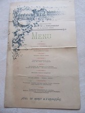 MENU RESTAURANT 1895 FONTAINEBLEAU MELUN HOTEL DE MORET D'ARMAGNAC
