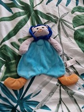 Doudou plat lion gris bleu orange CMP EVEIL ET TENDRESSE - 29276